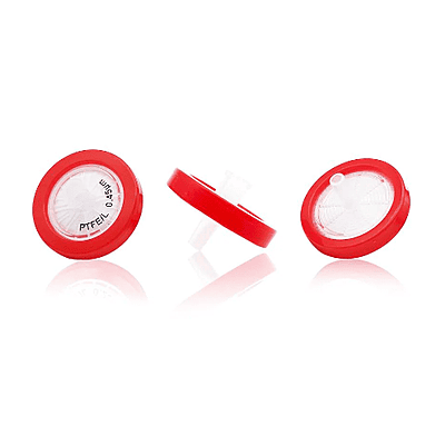 Syringe Filter, Hydrophilic PTFE, Dia. 25mm, Pore 0.45μm, 100pcs/pk
